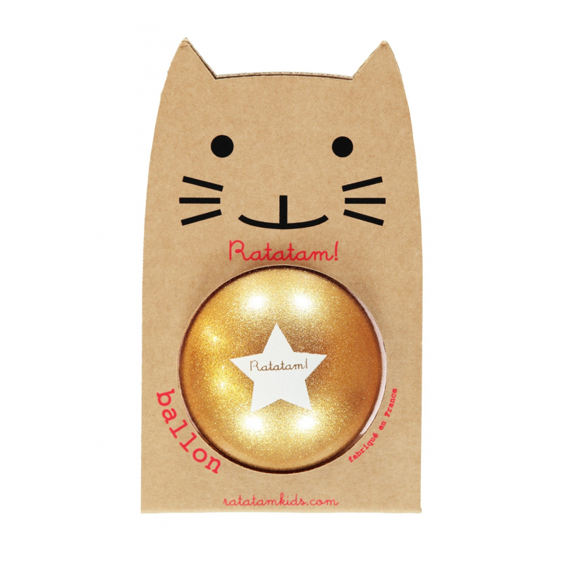 Gros Ballon Doré à Paillettes - Ratatam