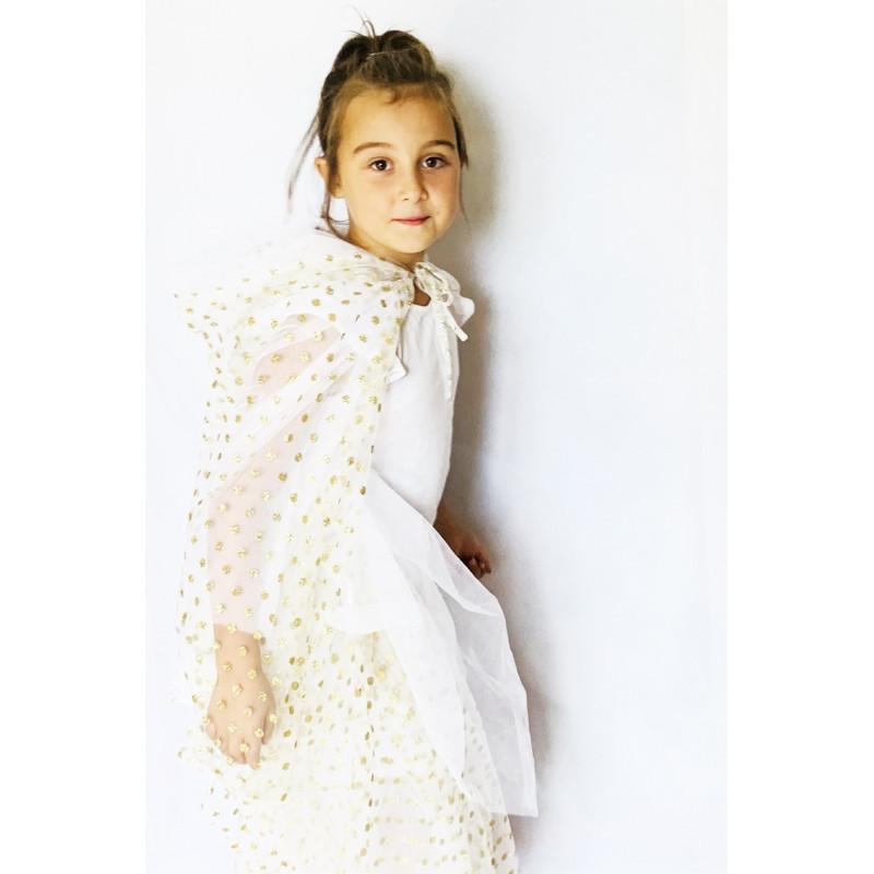 Cape de Fée crème, à Pois Dorés - Ratatam