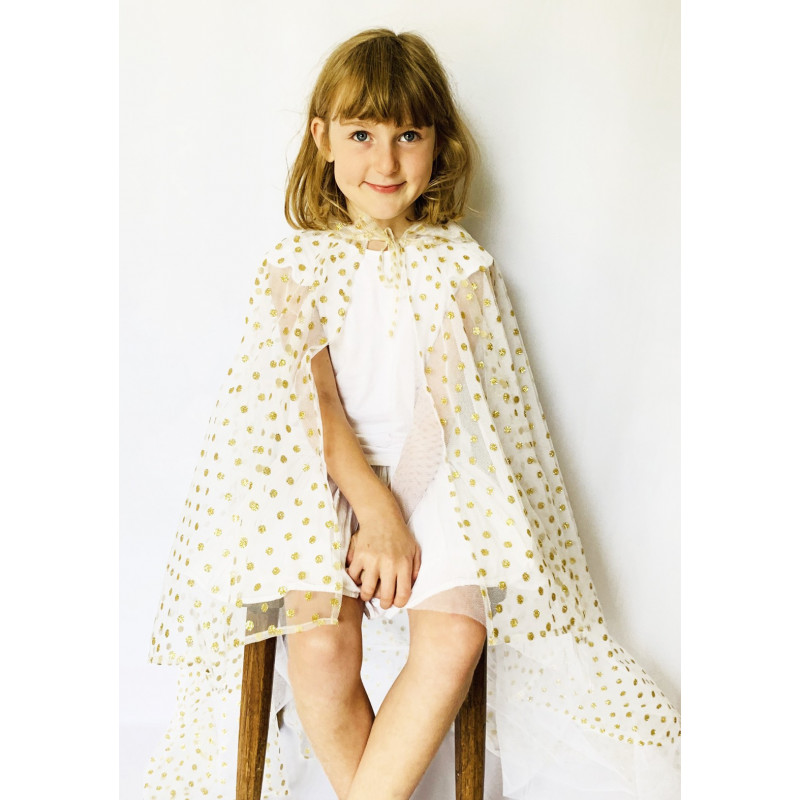 Cape de Fée crème, à Pois Dorés - Ratatam