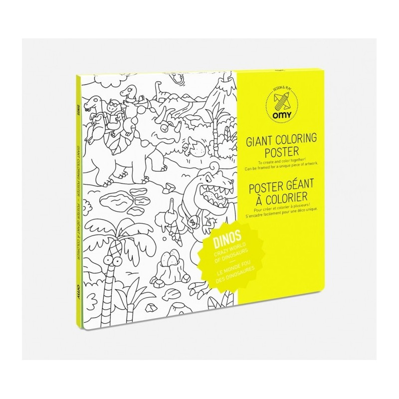 Poster à Colorier Dinos - Omy