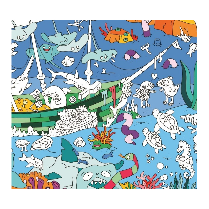 Poster à Colorier Océans - Omy