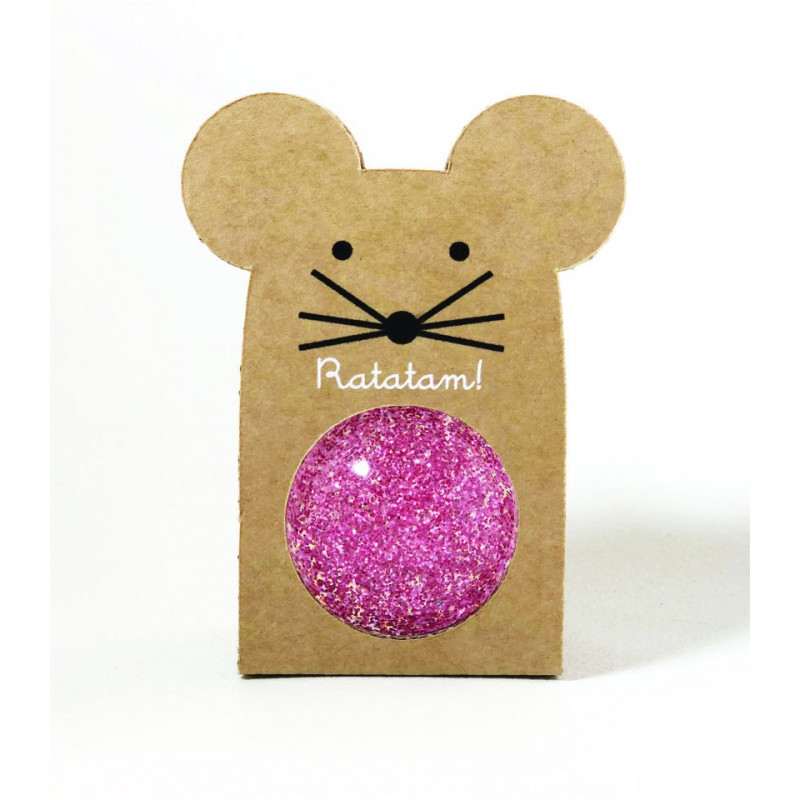 Petite Balle Rebondissante Rose pailletée - Ratatam