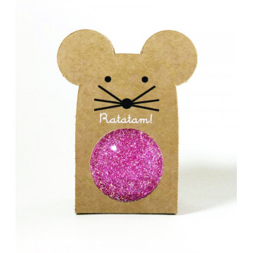 Petite Balle Rebondissante Rose pailletée - Ratatam