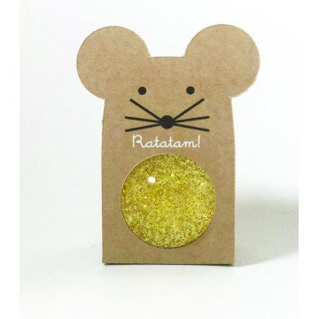 Petite Balle Rebondissante Dorée pailletée - Ratatam