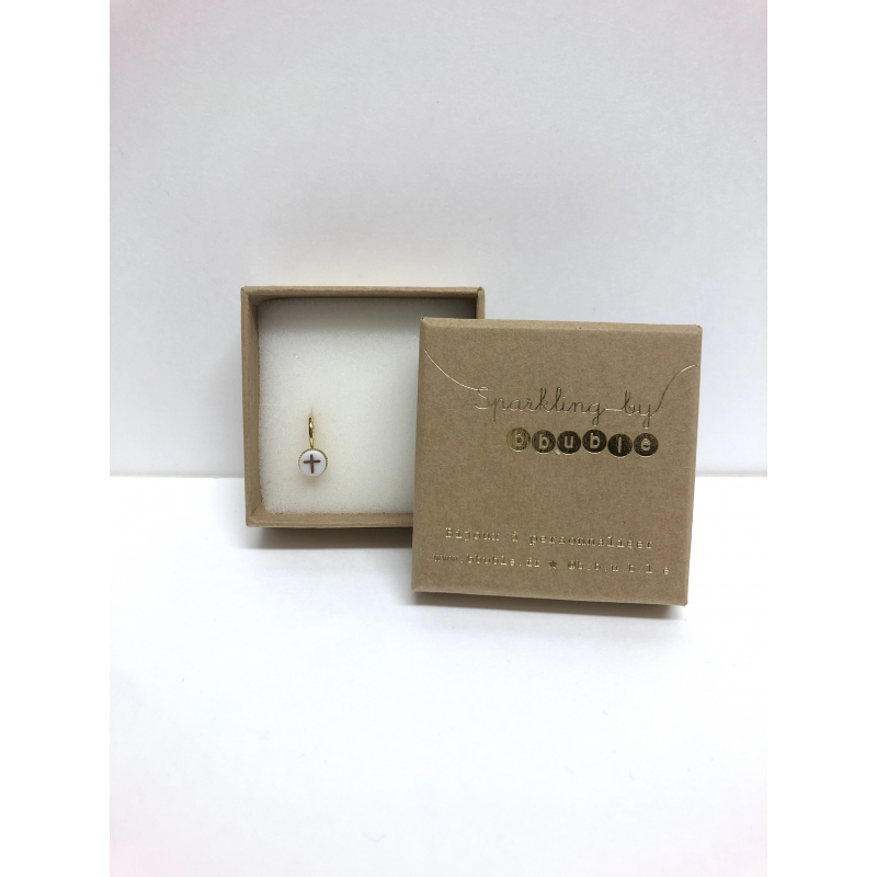 Boucle d'Oreille Dormeuse Croix - BBUBLE