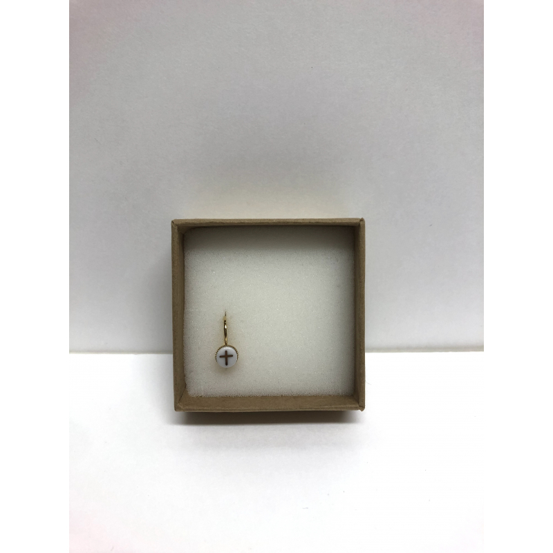 Boucle d'Oreille Dormeuse Croix - BBUBLE