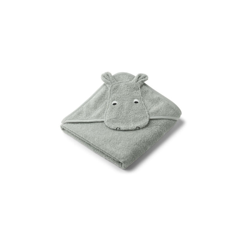 Petite Cape de Bain Hippo Bleu - Liewood