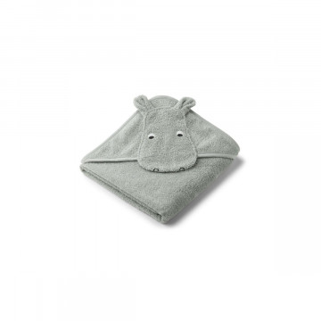 Petite Cape de Bain Hippo Bleu - Liewood