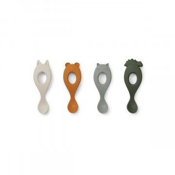 Lot de 4 Cuillères en Silicone Kaki - Liewood