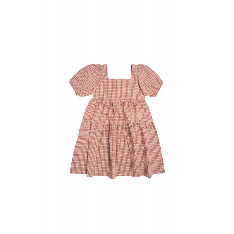 Robe Arlette Kids à Carreaux Caramel - The New Society