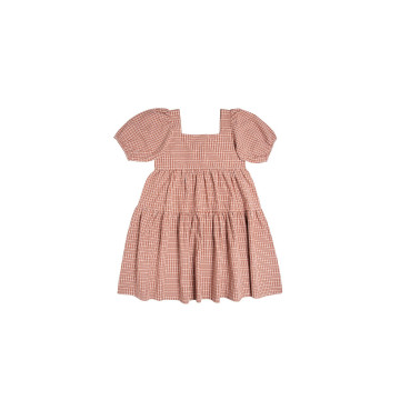Robe Arlette Kids à Carreaux Caramel - The New Society