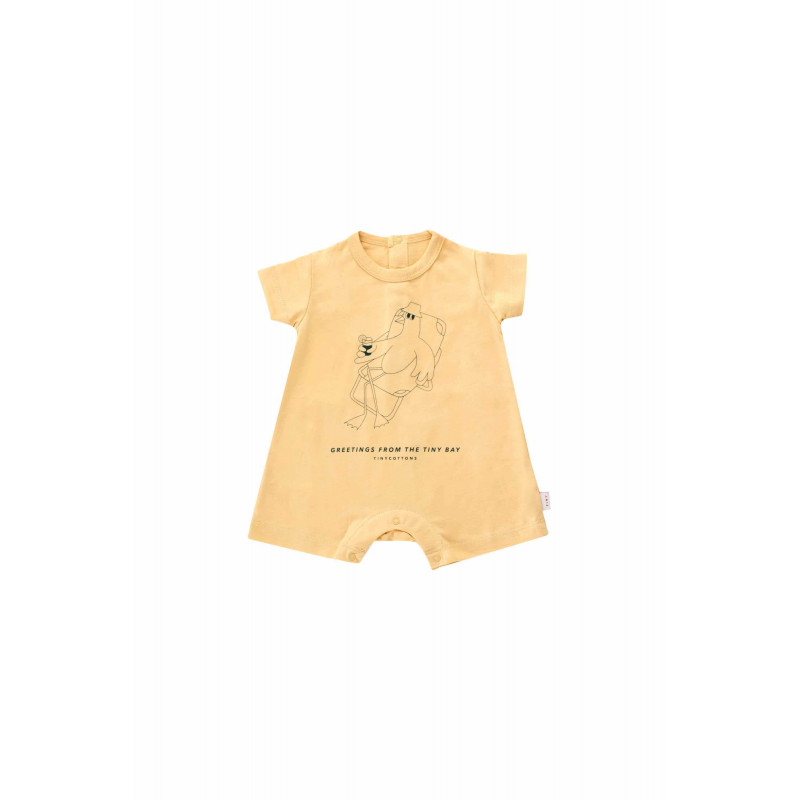 Combinaison Oiseau Sable/Bleu - TinyCottons