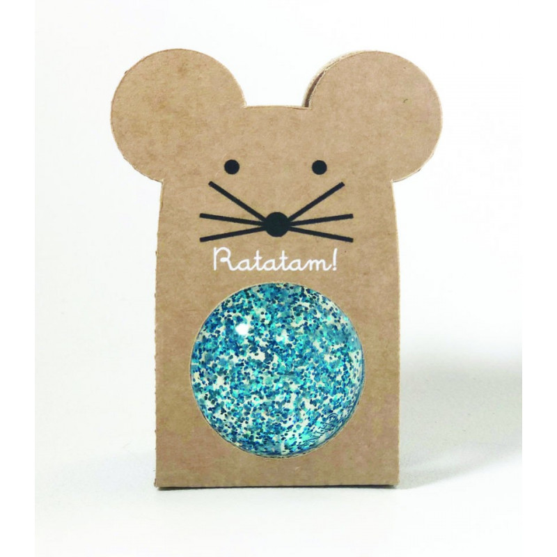 Balle Souris Bleu à Paillettes - Ratatam