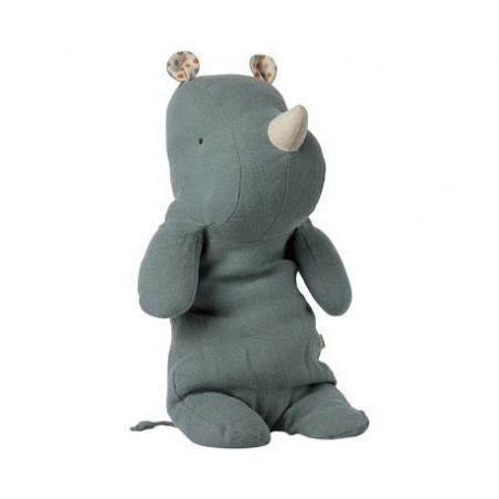 Peluche Rhinocéros Medium Bleu Foncé - Maileg Peluches, Maileg