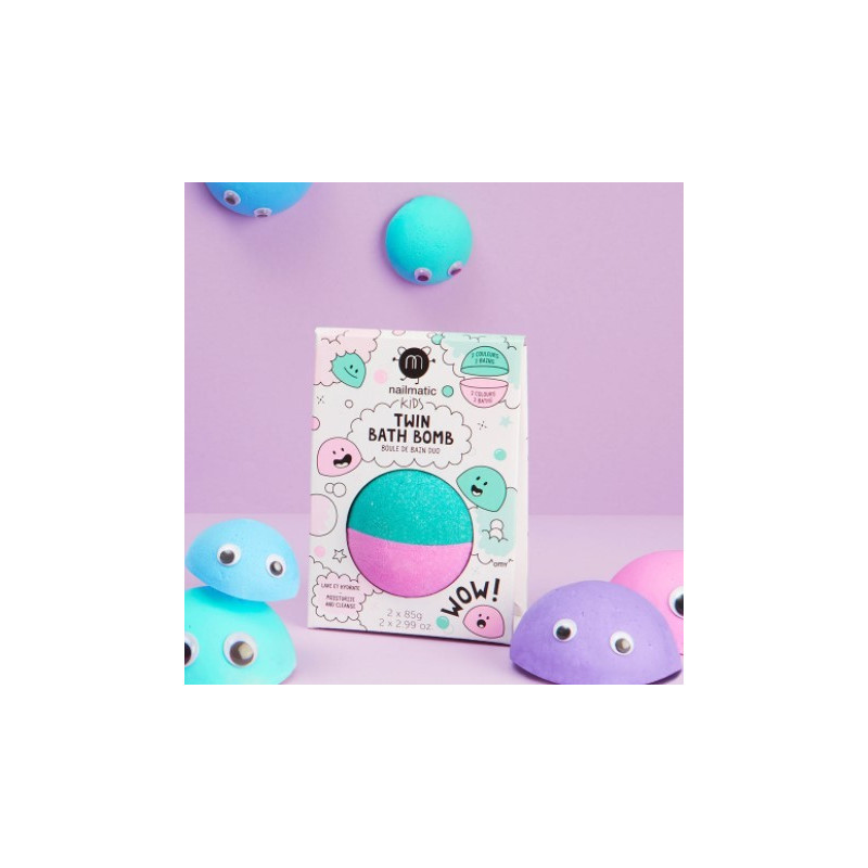 Boule de Bain Effervescente Rose et Verte - Nailmatic