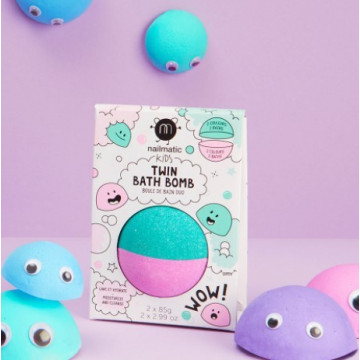 Boule de Bain Effervescente Rose et Verte - Nailmatic