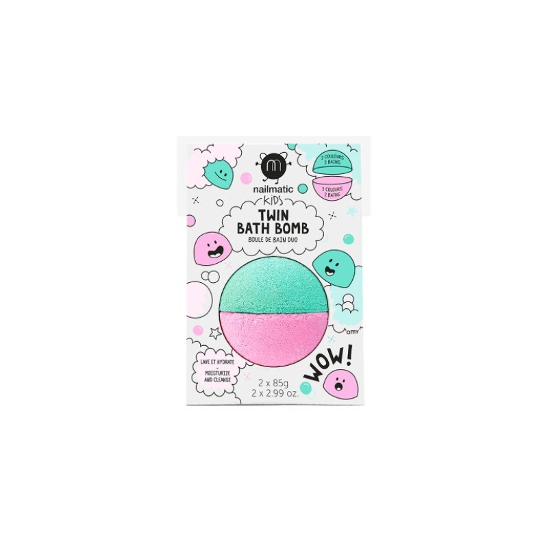 Boule de Bain Effervescente Rose et Verte - Nailmatic
