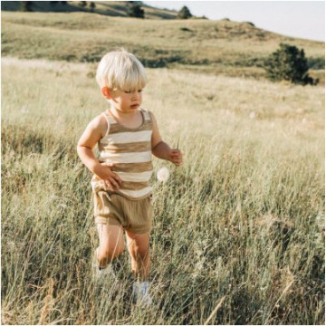 Débardeur Rayé Miel - Kidwild