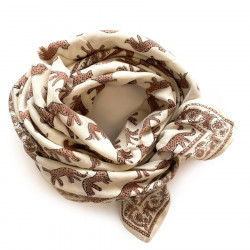 Grand Foulard Latika Bengale Latte - Apaches Collection