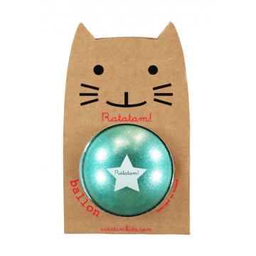 Ballon Vert à Paillettes 22cm - Ratatam