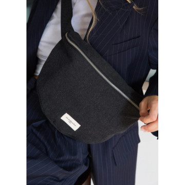 Sac Banane Custine XL Coton Noir - Rive Droite