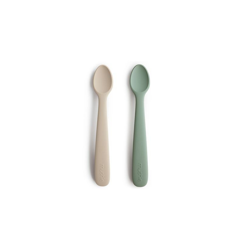 MUSHIE - Cuillère Bébé - Bleu Cambridge /Sable Mouvant