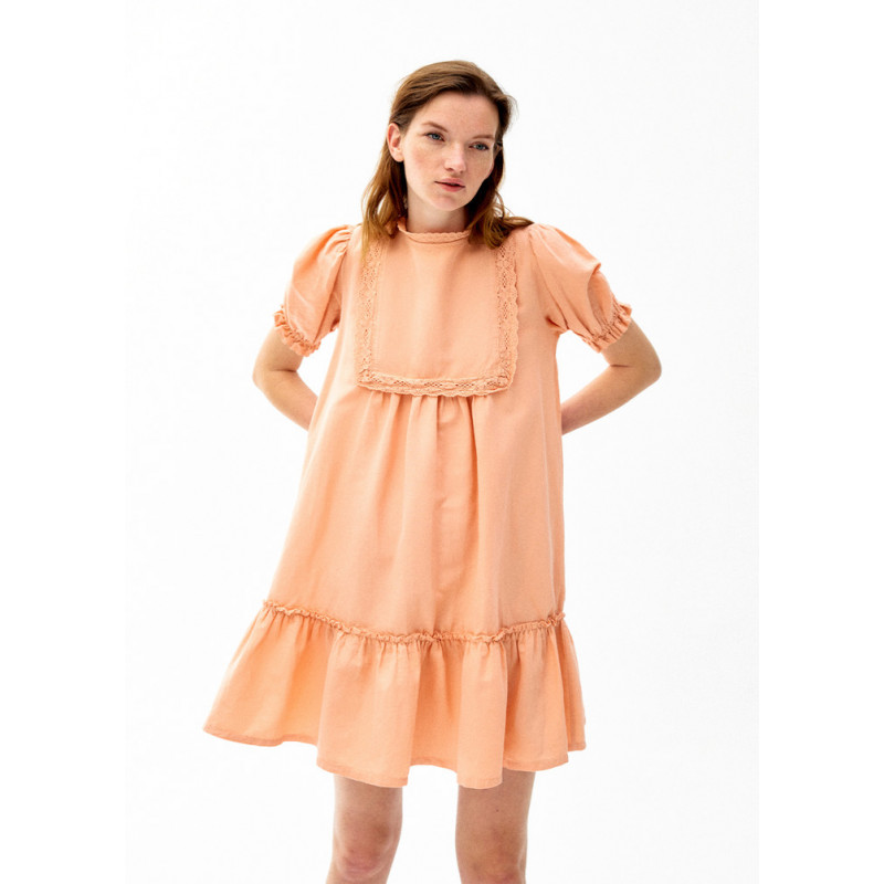 Robe Ginevra Abricot pour Femme- The New Society