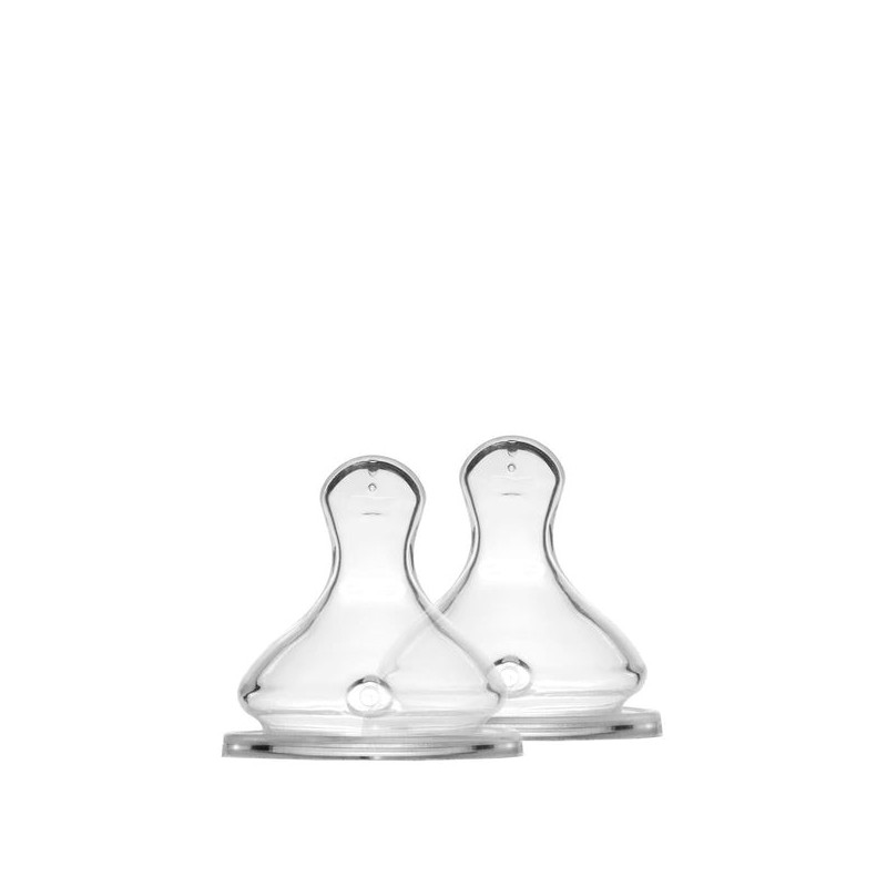 Lot de 2 Tétines Débit Moyen  pour Biberon - Elhée