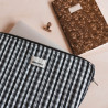 Pochette d'Ordinateur Vichy Noire - Gabrielle Paris