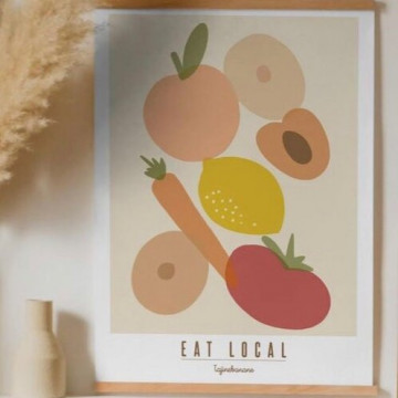Poster Eat Local - Tajinebanane