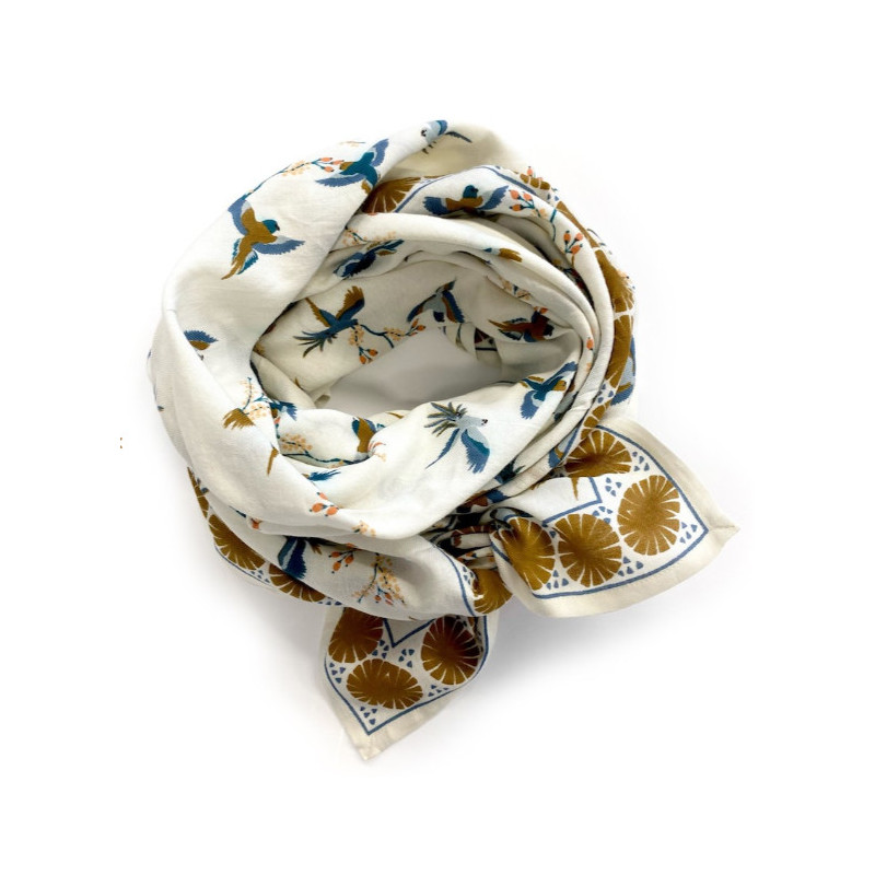 Foulard Latika Cerisier Fleur de Vanille - Apaches Collections