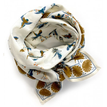 Foulard Latika Cerisier Fleur de Vanille - Apaches Collections