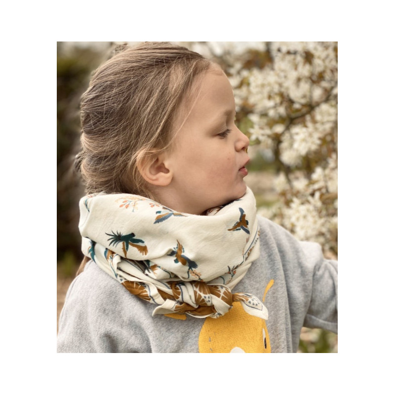 Foulard Latika Cerisier Fleur de Vanille - Apaches Collections