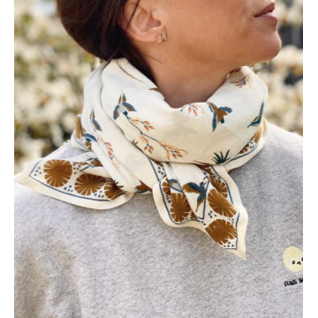 Foulard Latika Cerisier Fleur de Vanille - Apaches Collections