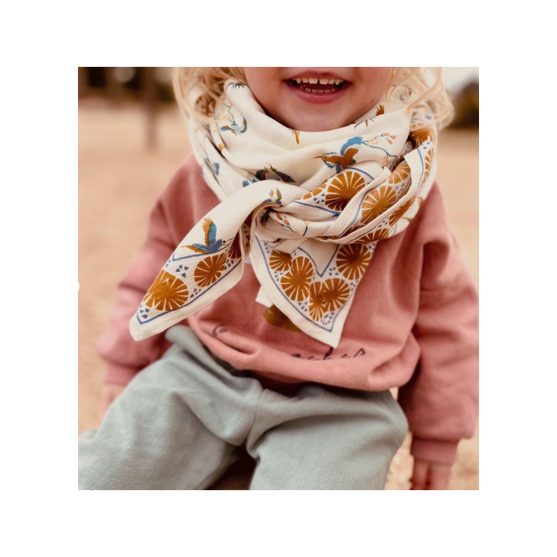 Foulard Latika Cerisier Fleur de Vanille - Apaches Collections