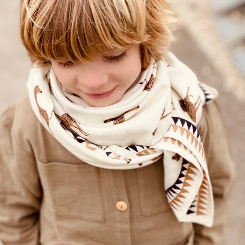 Foulard Latika Zebre Chocolat Coco - Apaches Collections