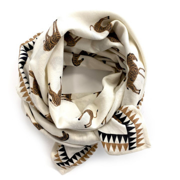 Foulard Latika Zebre Chocolat Coco - Apaches Collections