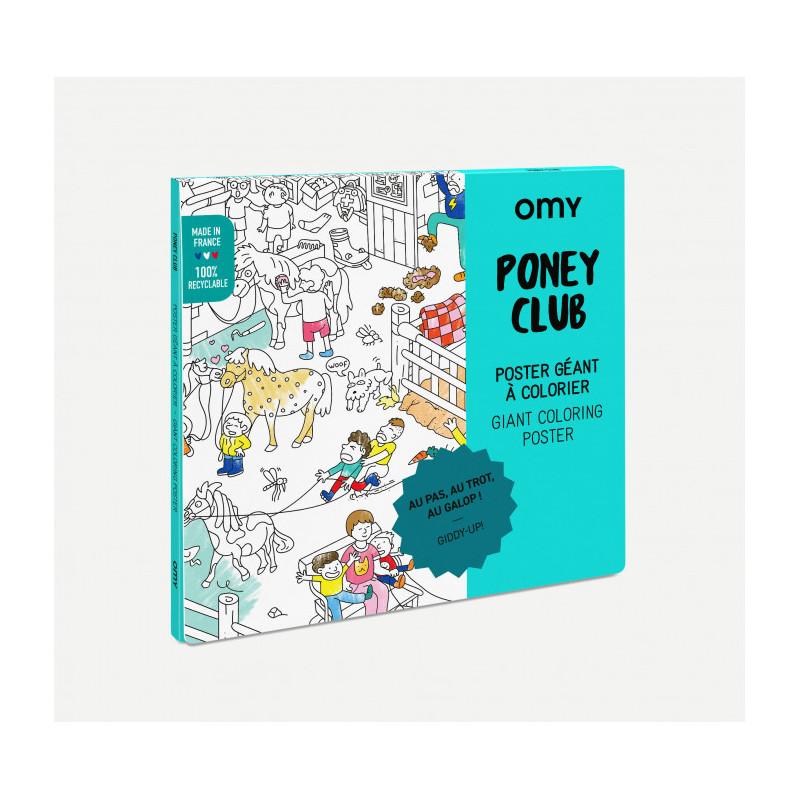 Poster à Colorier Poney Club - Omy