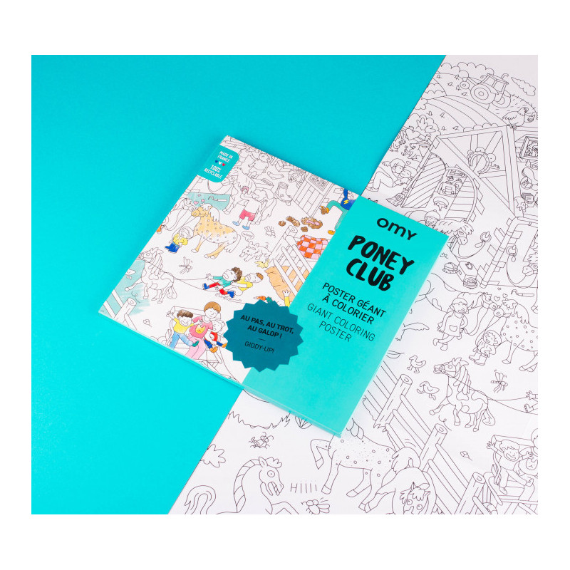 Poster à Colorier Poney Club - Omy