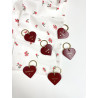 Porte-clés "Marraine" Coeur en Cuir Rouge - Fauvette Paris Porte-clés "Marraine" Coeur en Cuir Rouge - Fauvette Paris