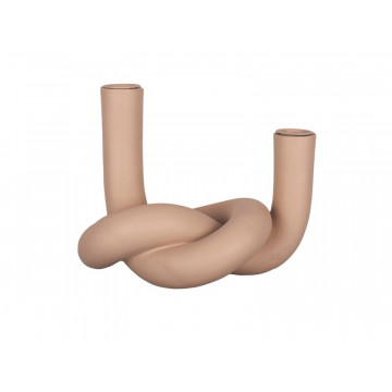 Bougeoir Marron en Forme de Noeud - Present Time