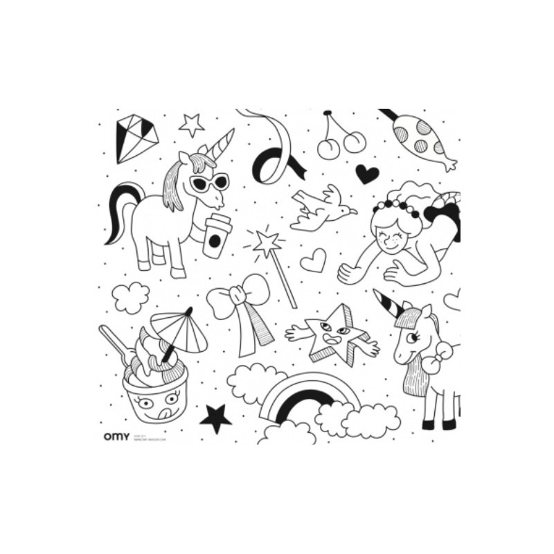 Coloriage de Poche Licorne - OMY