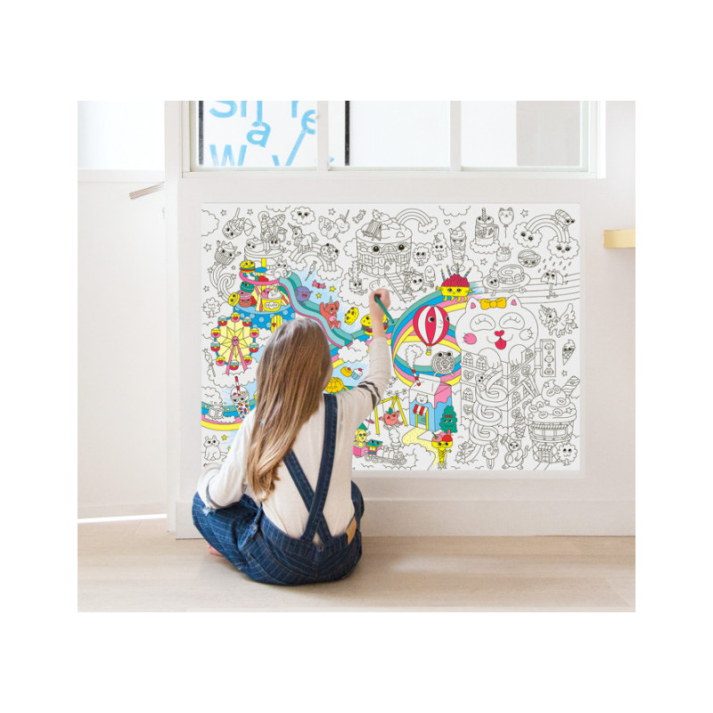 Poster à Colorier Kawaii - OMY