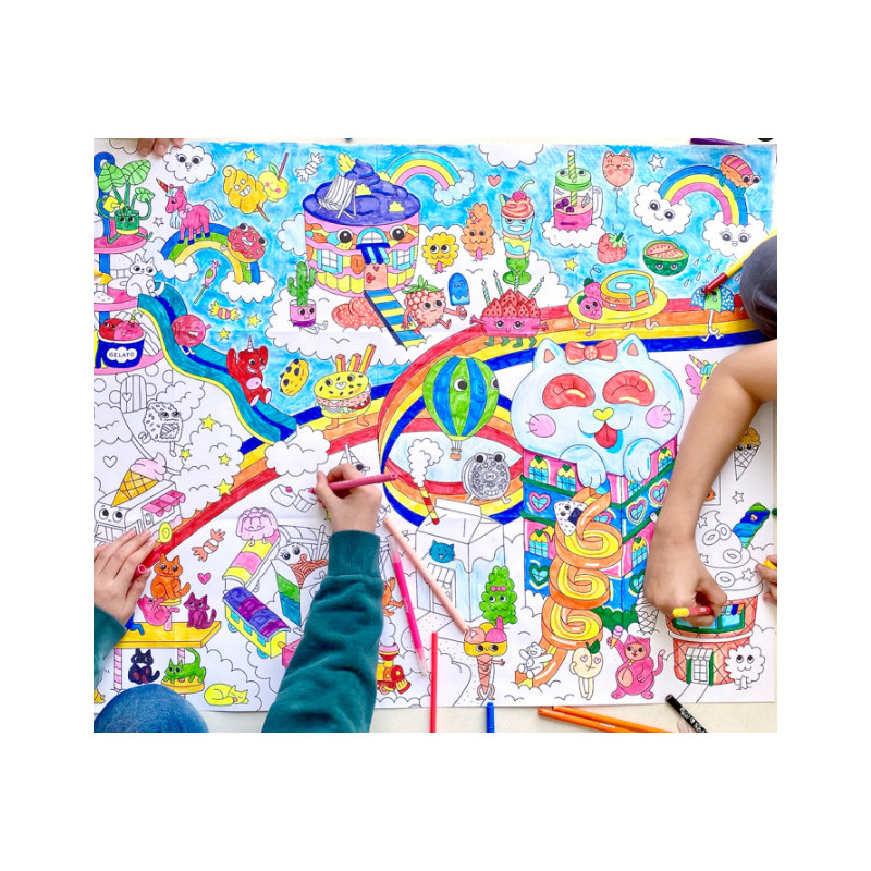 Poster à Colorier Kawaii - OMY