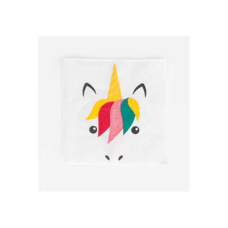 Lot de 20 Serviettes - Mini Licorne - My Little Day