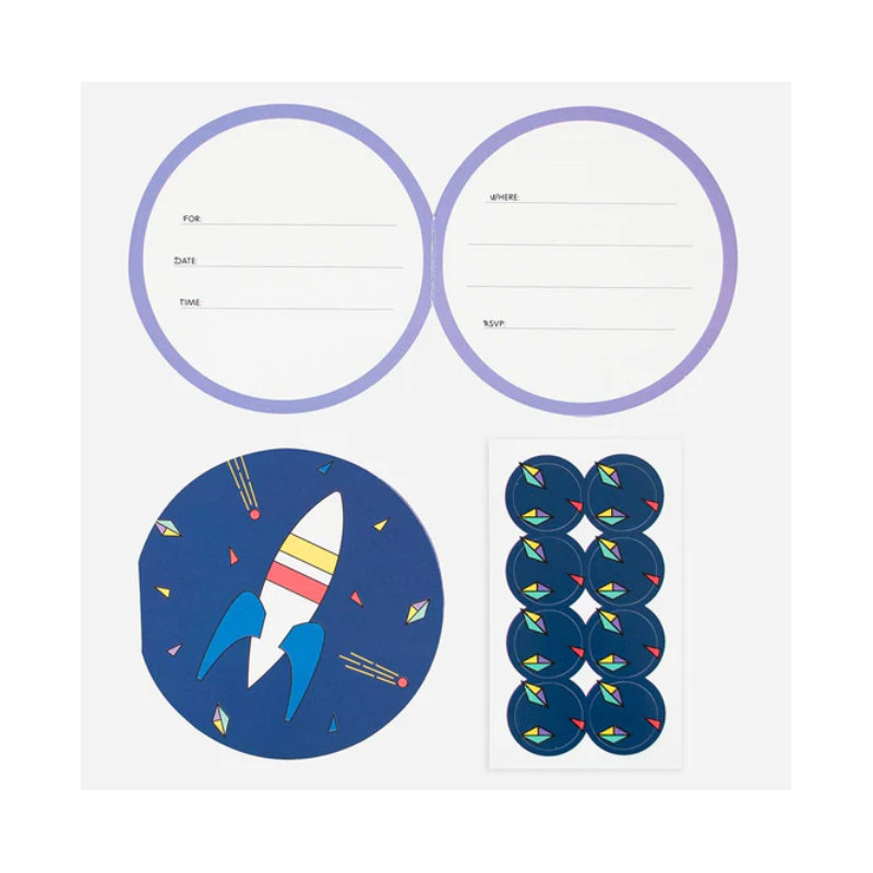 Lot de 8 Invitations Cosmos - My Little Day