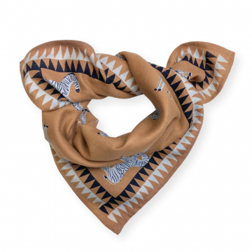 Foulard Manika Zèbre Café -...