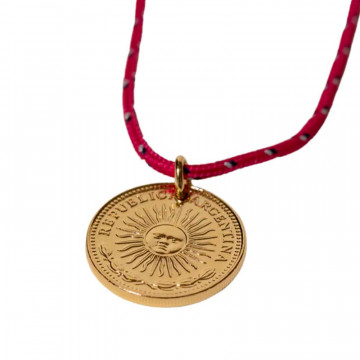 Collier "Inti" Cordon Rose...