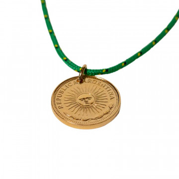 Collier "Inti" Cordon Vert...