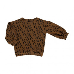 Sweatshirt Jojoba léopard - Poudre Organic